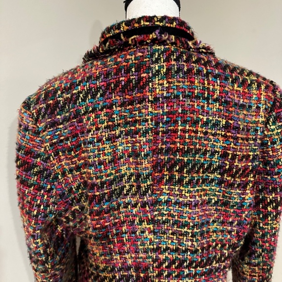 *SAG HARBOR* Multicolor Blazer Suit Jacket Size 12 - Picture 5 of 7
